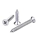 eBoot Stainless Steel Wood Screws Phillips Flat Head Screws Self Tapping Screws, 3 Sizes, 150 Pieces
