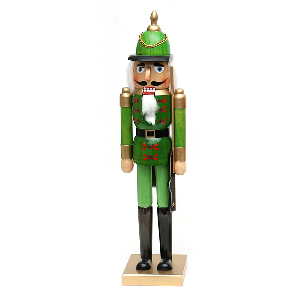 Dekohelden24 beautiful nutcracker soldier, in green, approx. 50 cm, Ceramic Synthetic Resin