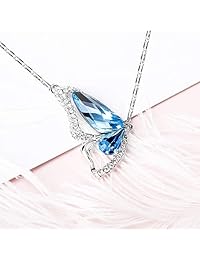 ASHE Collar Colgantes Día de San Valentín Mujer Regalos de Swarovski Joyería para Niñas novia esposa hija mamá aniversario cumpleaños