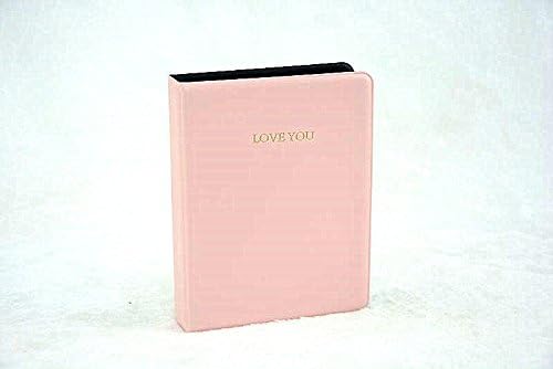 Bear Neccessities LOVE YOU 3-Inch Fujifilm Instax Mini Photo Album -64 Pockets Photo Album for Fuji Instant Mini 9 Mini 8 Mini 90 Mini 25 Mini 70 Instax SP-2 Polaroid Z2300 PIC-300P Film (Pink)