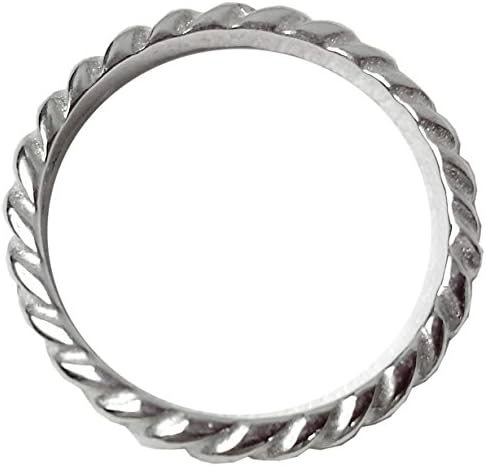 Sterling Silver .925 Twisted Rope Style Band Baby Ring Size 2