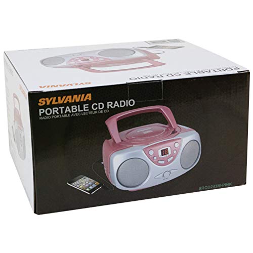 3 Sylvania+SRCD243+Portable+Player+Boombox
