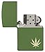 Zippo Green Matte Marijuana Leaf Pocket Lighter