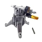 Power Washer Pump 2800PSI 2.5 GPM Axial Radial Drive Pressure Washer Pump 7/8" Shaft Brass Head for 200cc Gasoline Engine, Power Washer Parts Kit with Key Way Stock