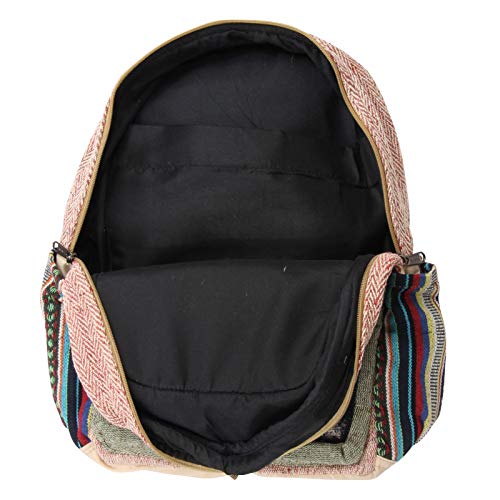 Freak Scene Rucksack - Hanf - Muster 03 - beige-bunt – Bild 3