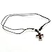 HZMAN Olive Wood Russian Orthodox Cross Pendant Hemp Cord Necklace, NIKA, ICKC