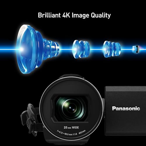 Panasonic VX3 (HC-VX3) 4K Camcorder, Lightweight Video Camera, Record Memories and Moments That Last