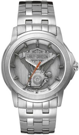 Harley-Davidson Males’s Bulova V-Twin Wrist Watch 76A021