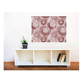 Removable Wall Sticker/Wall Mural - Abstract Semi Circles | Creative Window View Home Decor/Wall Decor - 24"x32"
