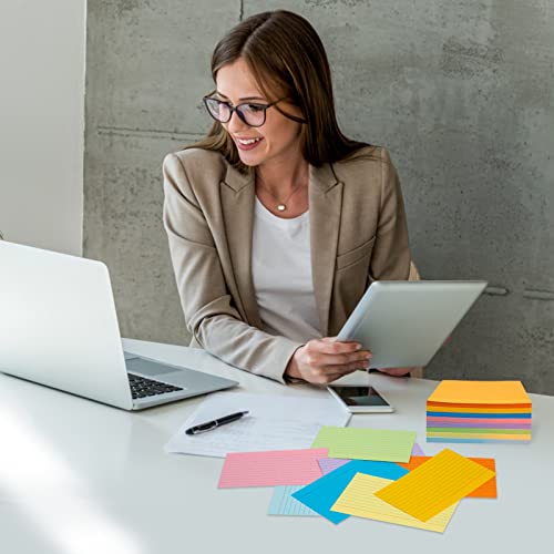 Koogel Revision Cards Bulk, 272PCS Colourful Flash Cards Index Cards Ruled Notecards with Tab 7.5cm x 12.5cm for Learning Note Taking to Do List