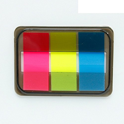 Rumas 100Pcs Sticky Notes, Assorted Colored Steno Tabs Pads for Home Office School, Self-Sticky Memo for Kids Students Teachers (D)