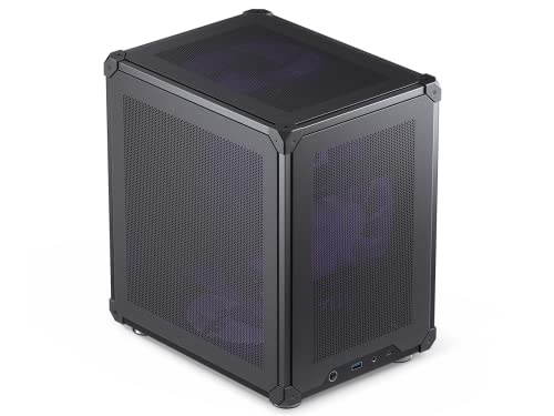 Photo 1 of JONSBO C6 Black Mini MATX Mesh Case,Simple Compact Desktop Micro ATX Chassis,Upper Cover/Side Panel Tool-Free Open pc case, ATX Power Bite (L185mm Max.),Support 75mm CPU Cooler,GPU200-255mm