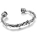 INBLUE Men,Women's Stainless Steel Bracelet Bangle Cuff Silver Tone Black