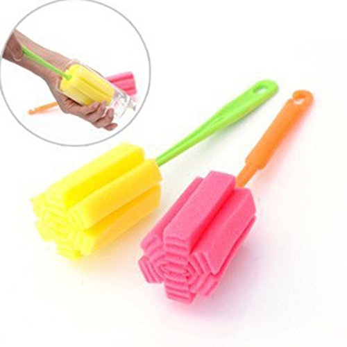 Sponge Cup Brush, Ankola 1 PCS Kitchen Cleaning Tool Sponge Brush for Wineglass Bottle Coffe Tea Glass Cup (Multicolor-2, 9.84")