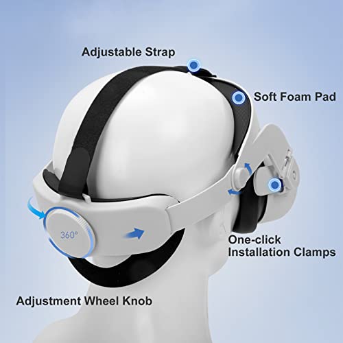 SUPERUS Adjustable Halo Head Strap Compatible with Oculus Quest 2