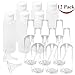 Jalousie 12 Pcs Plastic 2 oz Travel Containers 6 Clear Empty Spray Bottles and 6 Flip Cap Containers Refillable BPA Free