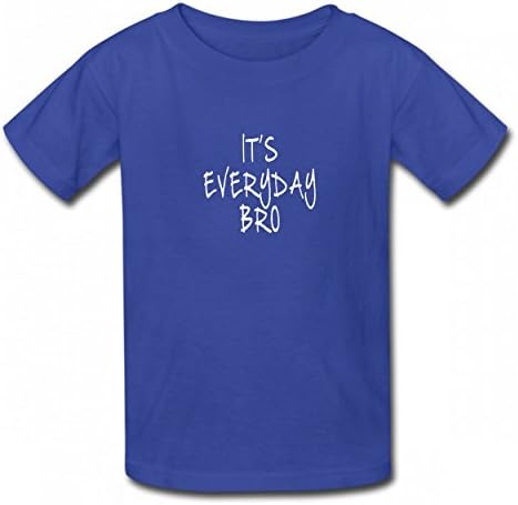 MCEOO It's Everyday Logo Bro Tshirt Printed Cotton T-Shirts Tops Logo Kid Tee Royal Blue
