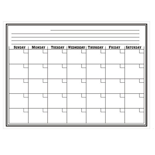Monthly Planner Magnetic Calendar for Refrigerator Dry Erase Board 17" x 11" Set Includes: Refrigerator Calendar 2 Markers and 2 Erasers - Thumbnail 2