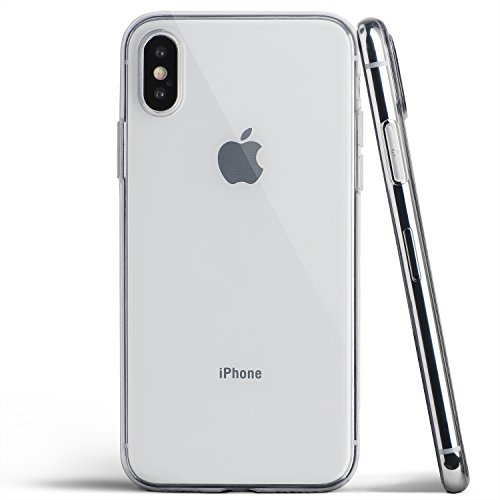 Clear Thin iPhone X Case, Thinnest Soft Cover Slim Flexible TPU - for Apple iPhone X (2017) - totallee (Transparent)