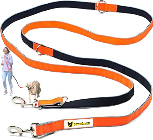 Hundefreund Multifunctional Leash (6 in 1) Adjustable 3M Hanging Reflective Dog Leash with 3 Rings for Medium and Large Dogs, Double Shoulder Leash and Sports Leash