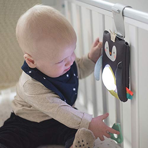 image for Taf Toys Prince The Penguin Baby Soother with Sound Sensor Activation,