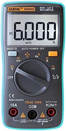 Portable Auto Digital Multimeter 6000Counts Backlight AC/DC Volt Amp Ohm Temperature Meter Ammeter Voltmeter Tester