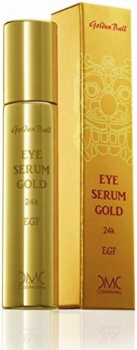 Eye Moisturizing Beauty Serum [Crazy Monkey Iserum Gold] 3 Ingredients for Daily Skin Care 24k Gold, EGF, Lemon Balm Leaf Extract, 0.4 oz (10 g) (Single Item)