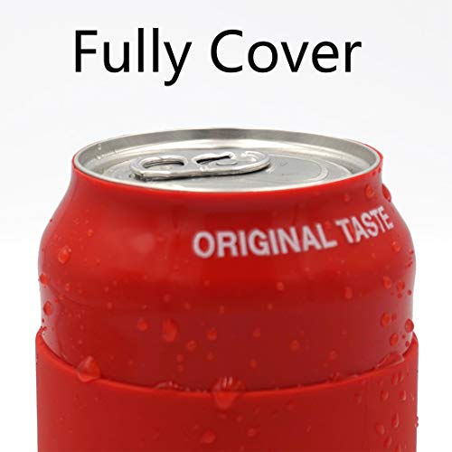 Toolsure Beer Can Sleeve,Beer Silicone Cover, Perfect for Hide a Beer Bottle 12 FL OZ (Red, 1)