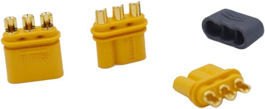 YUNIQUE GREEN-CLEAN-POWER - Set of 5 works of MR30 Connectors for RC Lipo Modeling, Yellow - Image 5