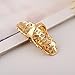 TOOPOOT Charm Rhinestone Full Finger Knuckle Hollow Out Ring (Gold)