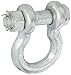 Indusco SH034IM04 Hot Dipped Drop Forged Galvanized Steel Bolt and Nut Anchor Shackle, 9500 lbs Working Load Limit, 3/4