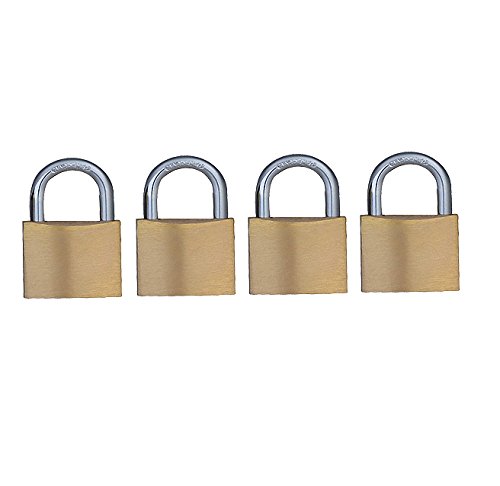 SEPOX Solid Brass Padlock with 30mm Wide Body, Â¼â€ Shackle Diameter pack of 4