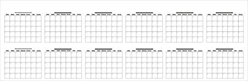 Bart Calendar Dry Erase Extra Large Undated Yearly PVC Vinly Lamination Wall Calendar