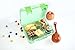 Bento Box 4 Section Tray with Removable, Lunch Box For Kids &Adults, Tritan Safe Food Materials , Easy To Clean, Lunch Storage Container 2 Buckles, Salad Box Of Green