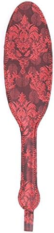 Fuwok Faux Leather Red Pattern Whips Riding Crop SP07 (Oval_Oval)