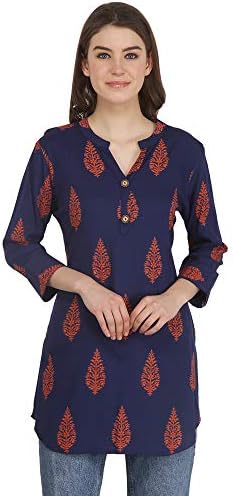 Tulsi Fashions Women's Rayon Apple Cut Kurti