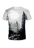 Sankill Summer Casual T Shirt Galaxy Space Creative 3D Printed Graphic Men Women Unisex Couple Tees Top Short Sleeve