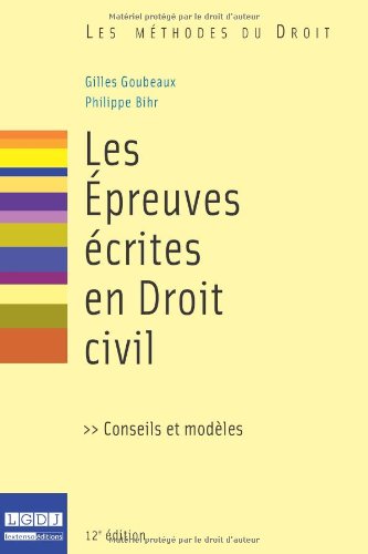 Les  épreuves écrites en droit civil