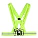 MORLIGHT LED Reflective Vest Adjustable Rechargeable High Visibility Safety Vest Gear for Night Running, Dog Walking, Jogging, Cycling, Motorcycling - Green