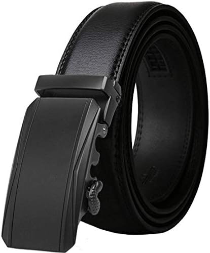 Men's Belt,West Leathers Slide Ratchet Belt for Men with Genuine Leather 1 3/8,Trim to Fit