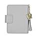 Women's Mini Credit Card Case Wallet with ID Window and Card Holder purse 9 Colors（Grey）
