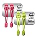 Lock Laces Elastic No Tie Shoe Laces (Pack of 2) One Size Fits All (Pink-Green)