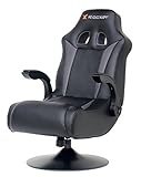 X Rocker 2.1 Wireless Bluetooth Audi Foldable Video Gaming Chair with Pedestal Base and 2 Speaker High Tech Audio - Tilt & Swivel Design with Lumbar Support, Head and Arm Rests - Black, 5128301