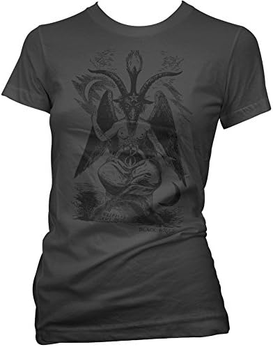 Women's Black Roses Apparel Baphomet Altare T-Shirt Black L