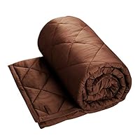 CALA LIFE Weighted Blanket 5 lbs Kids 36 x 48 Inchs for 30-70 lbs,Heavy Blanket for Kids,Natural Cotton Material with Glass Beads,Single Size Bed Blankets 2.0, Coffee