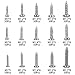 HanTof 750pcs Silver Tiny Screws for Electronics, M1, M1.2, M1.4, M1.5, M1.7 Very Small Phillips Pan Head Self Tapping Screws, Micro Wood Screws, Mini Electronic Screws Assortment Kit-Carbon Steel