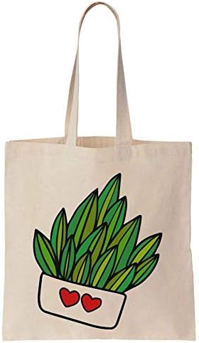 Cute Little Verdant Plant Inlove Cotton Canvas Tote Bag