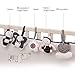 SHILOH Baby Infant Crib Stroller Mobile Hanging Rattles Set 5 PCS, Without Rings (White & Black)