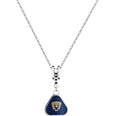 Simran International Pumas UNAM de La Liga MX Rhinestone Pendant Necklace with Team Logo Charm, 18" + 2" Extension