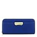 Zip Around Wristlet Wallet with Gold Plate Accent
